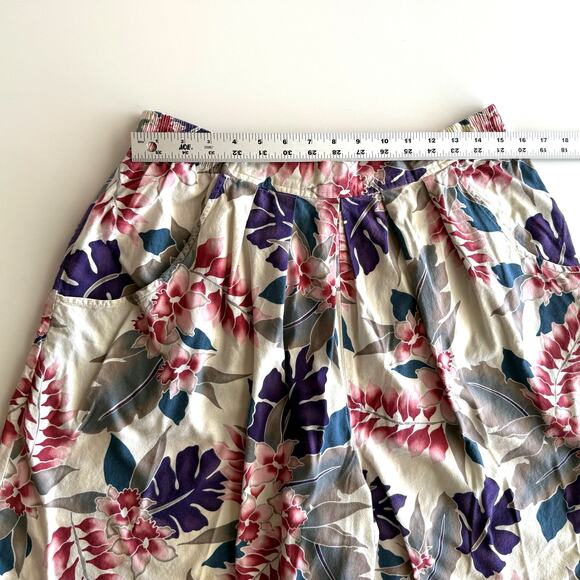 Hilo Hattie Hawaii VTG Cotton Rayon Tropical Hibiscus Top and Shorts Set XL - Picture 4 of 15